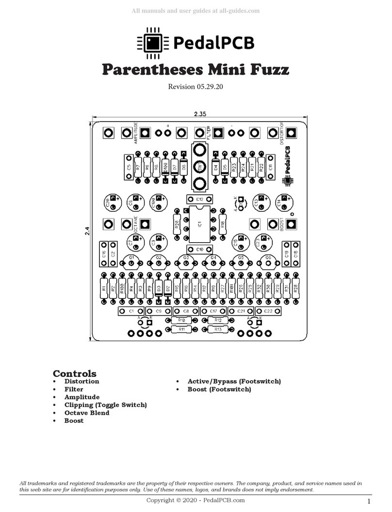 PedalPCB Parentheses Mini Fuzz User manual