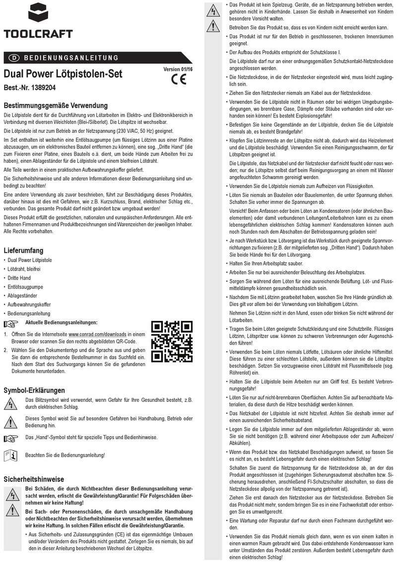 TOOLCRAFT 1389204 User manual TOOLCRAFT 1389204 User manual