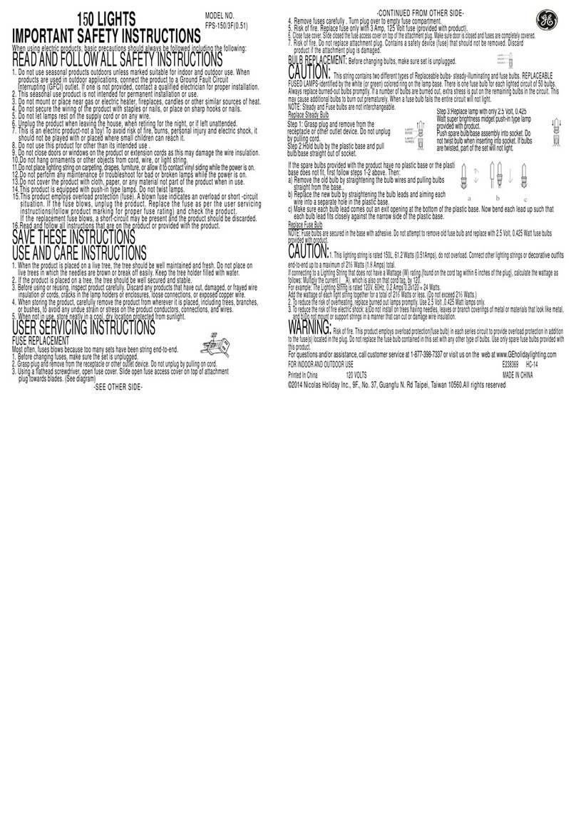 GE ConstantON FPS-150/3F quick start guide