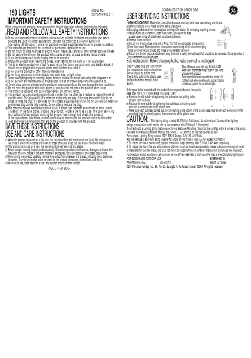 GE Pro-Line 20FPL-150/3F User manual