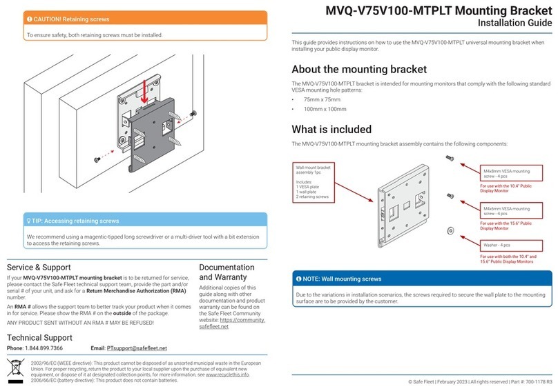 Safe Fleet MVQ-V75V100-MTPLT installation guide