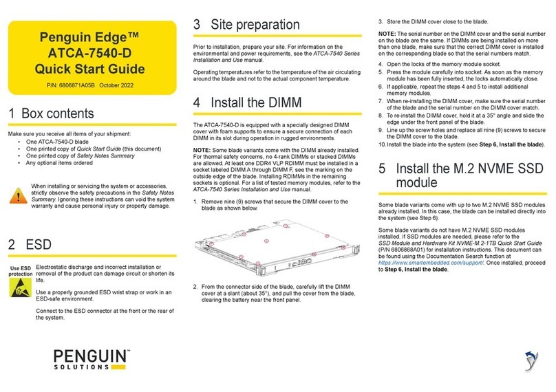 Penguin Edge ATCA-7540-D User manual