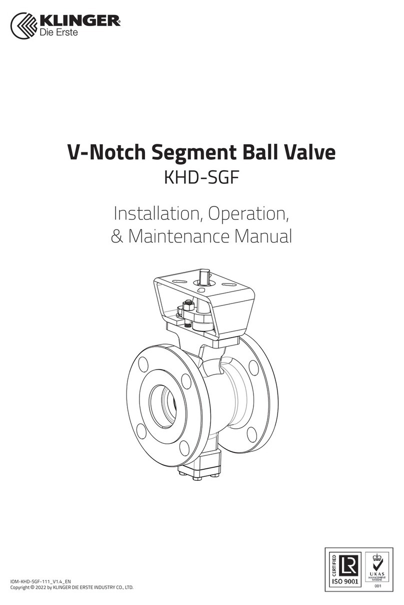 KLINGER KHD-SGF Installation, operation & maintenance manual KLINGER KHD-SGF Installation, operation & maintenance manual