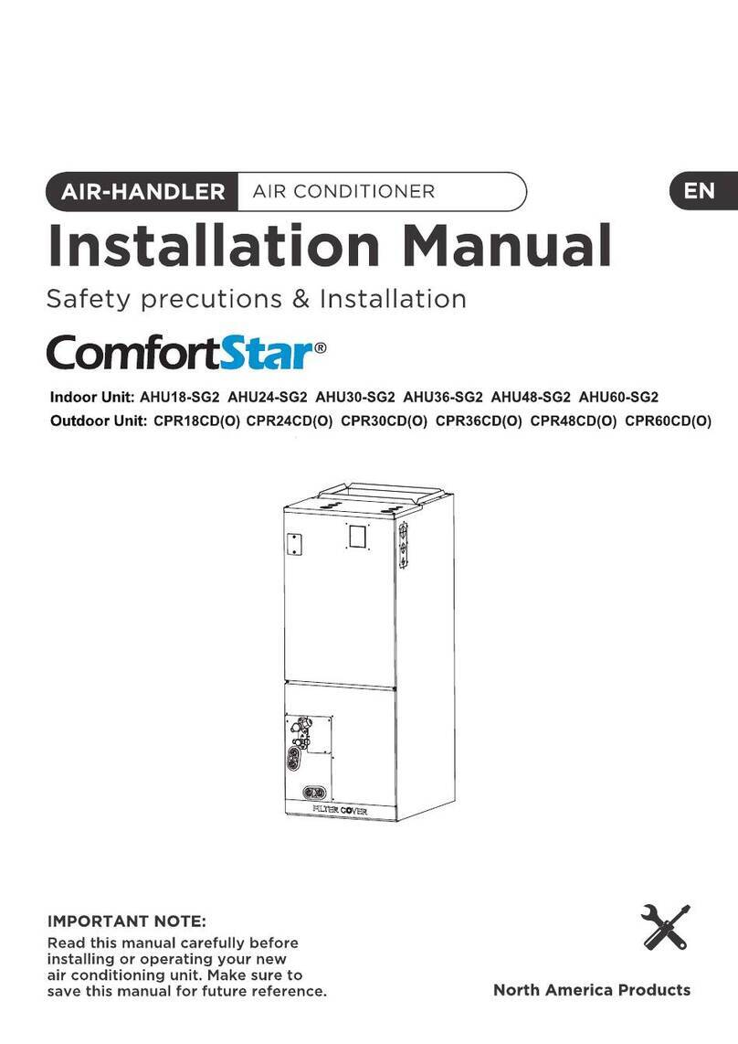Comfort Star AHU18-SG2 installation manual