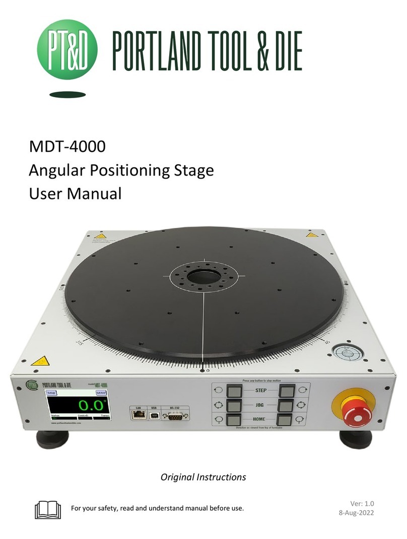 Portland Tool & Die MDT-4000 user manual