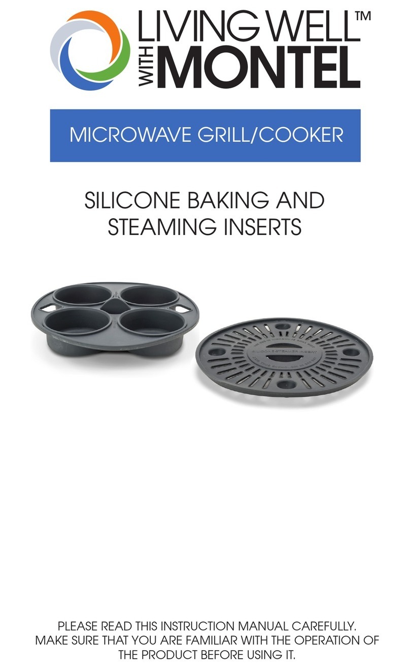 Living Well With Montel SILICONE BAKING AND STEAMING INSERTS User manual
