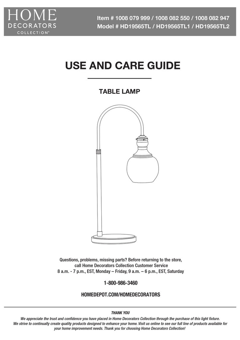 Home Decorators Collection HD19565TL Use and care guide Home Decorators Collection HD19565TL Use and care guide