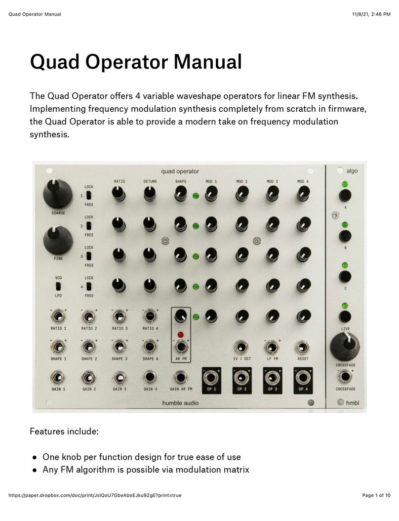 Humble Audio Quad Operator User manual