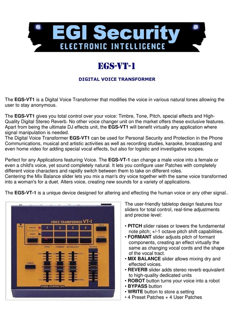 EGI Security EGS-VT-1 manual