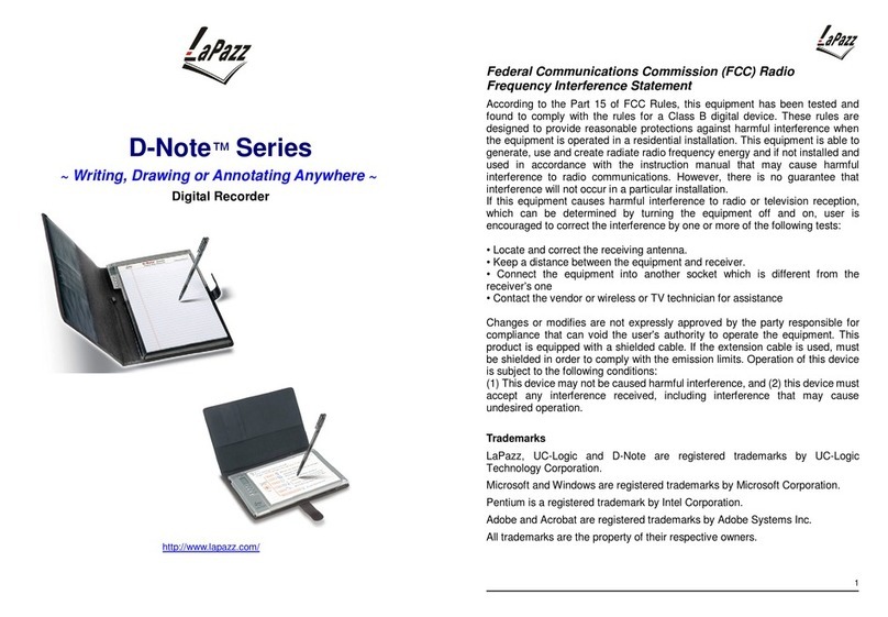 LaPazz D-Note Series manual