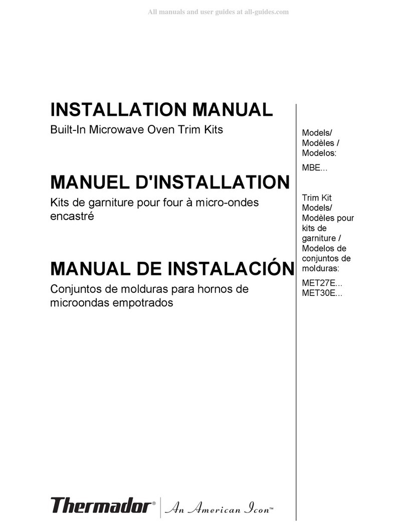 Thermador MBE Series User manual
