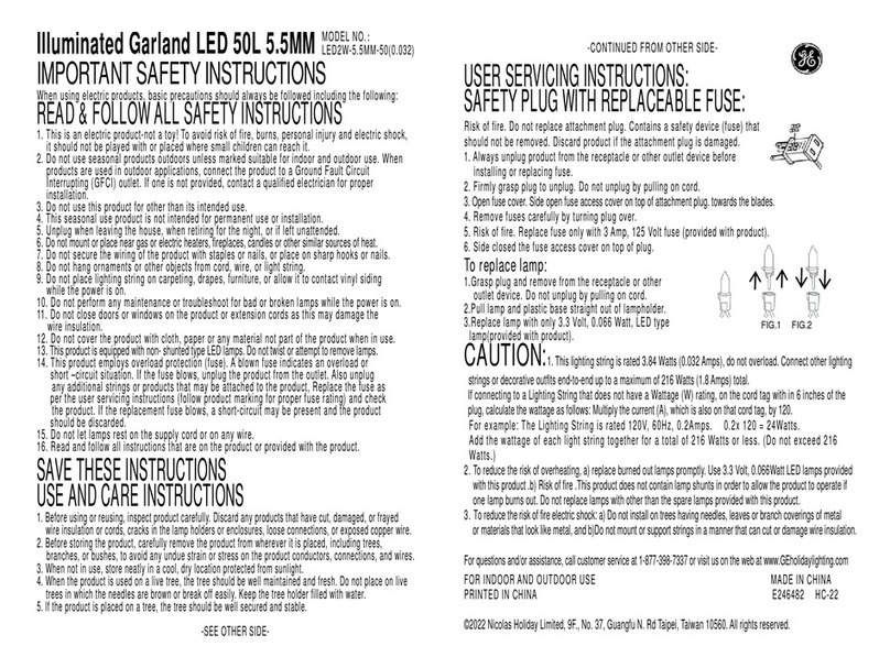 GE StayBright LED2W-5.5MM-50 Use & care guide GE StayBright LED2W-5.5MM-50 Use & care guide