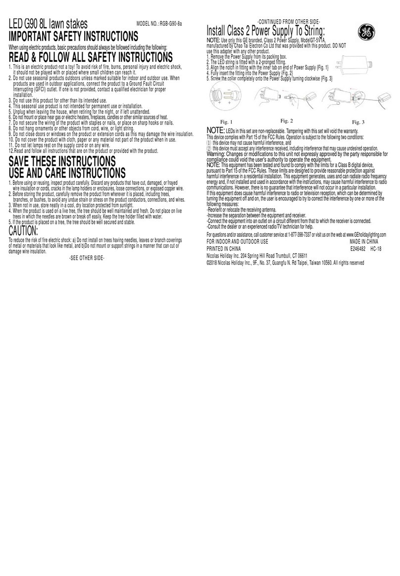 GE Color Effects RGB-G90-8a User manual