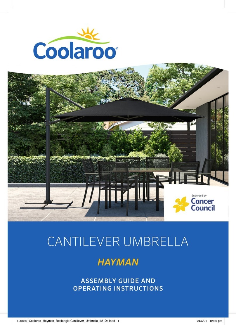 Coolaroo HAYMAN 498658 Assembly Guide and Operating Instructions Coolaroo HAYMAN 498658 Assembly Guide and Operating Instructions