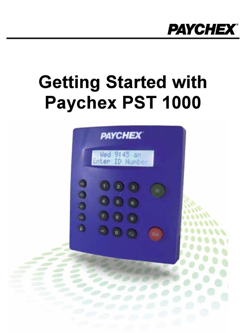 PAYCHEX PST 1000 User manual