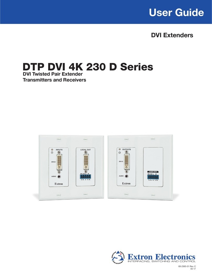 Extron electronics DTP DVI 4K 230 D Series User manual Extron electronics DTP DVI 4K 230 D Series User manual