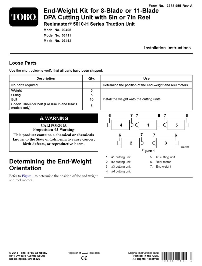 Toro Reelmaster 5010- H installation instructions