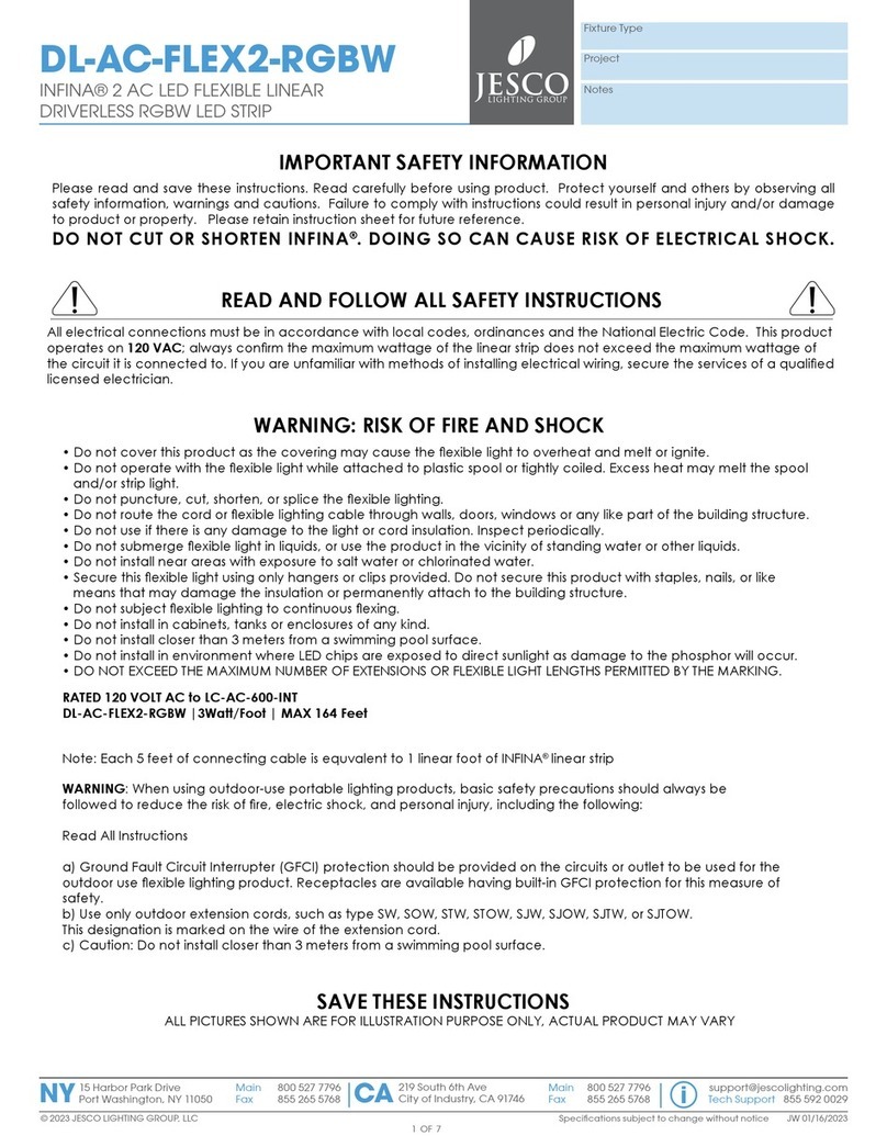 Jesco INFINA DL-AC-FLEX2-RGBW instructions