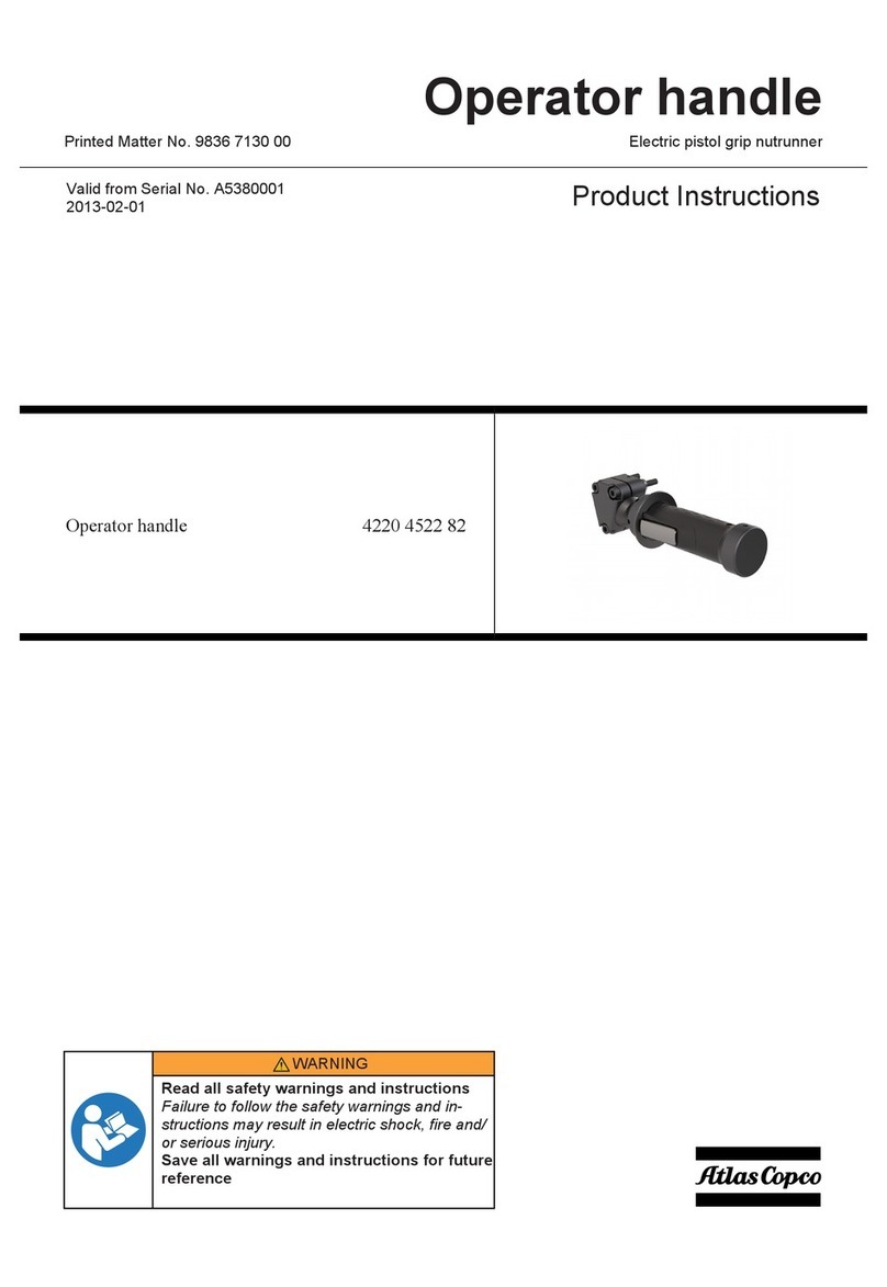 Atlas Copco 4220 4522 82 Instruction sheet