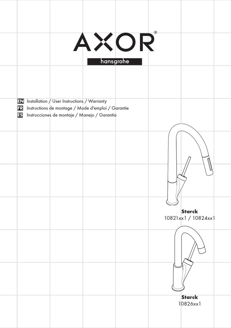 Hans Grohe AXOR Starck 10821 1 Series Instruction Manual