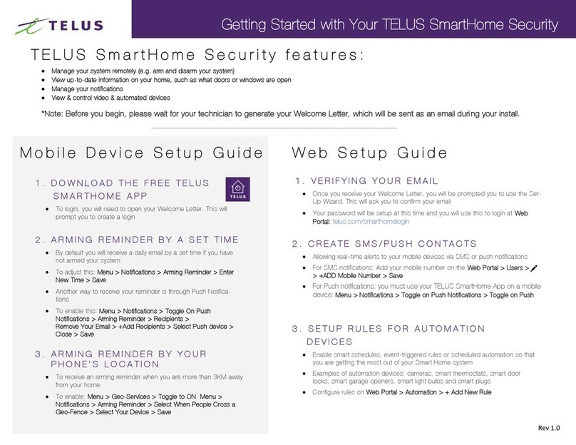 TELUS SmartHome Getting started TELUS SmartHome Getting started
