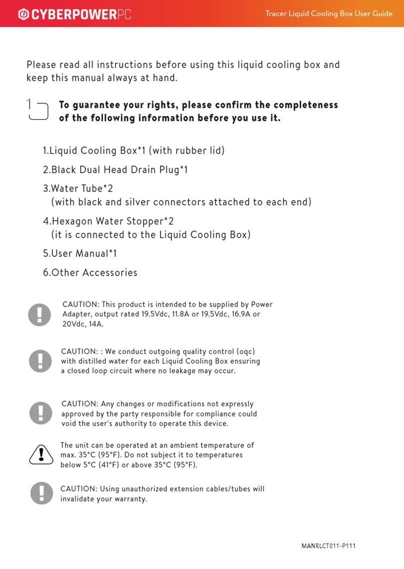 CyberPowerPC Tracer Liquid Cooling Box Service manual CyberPowerPC Tracer Liquid Cooling Box Service manual