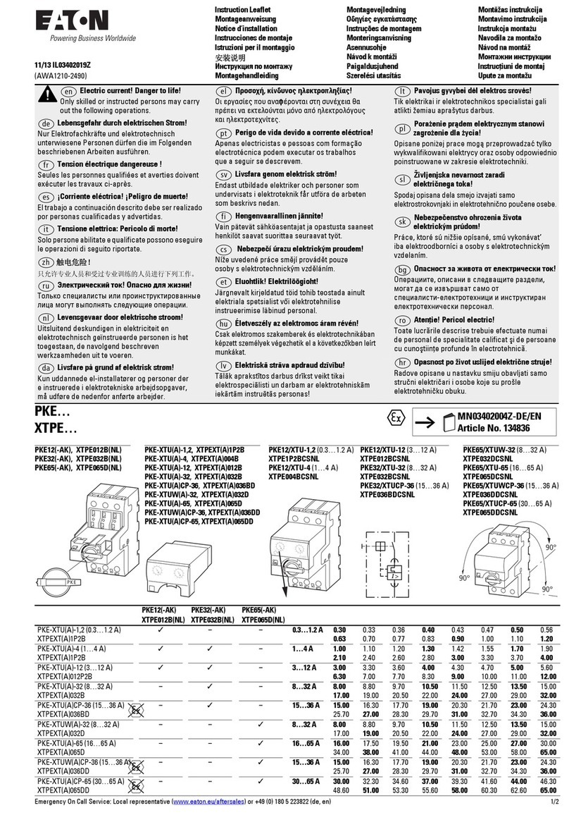 Eaton PKE12 Series Manual