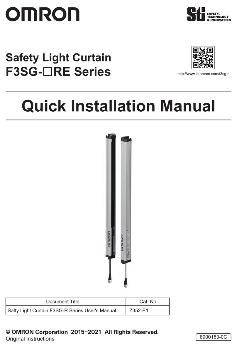 Omron F3SG RE Series Operating and maintenance instructions