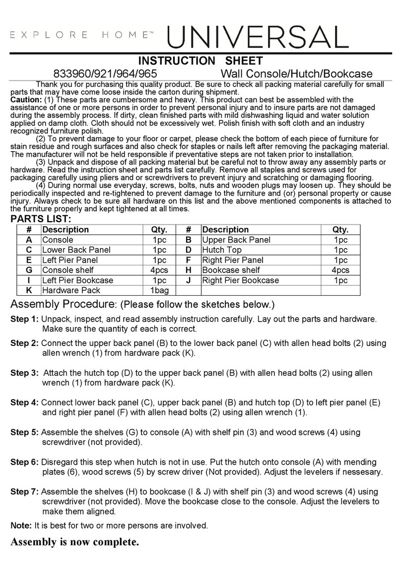 EXPLORE HOME Universal 833960 instruction sheet EXPLORE HOME Universal 833960 instruction sheet