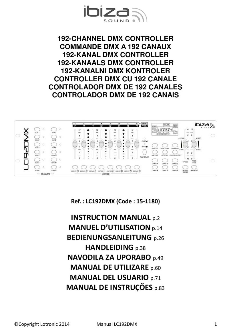 Ibiza sound LC192DMX instruction manual