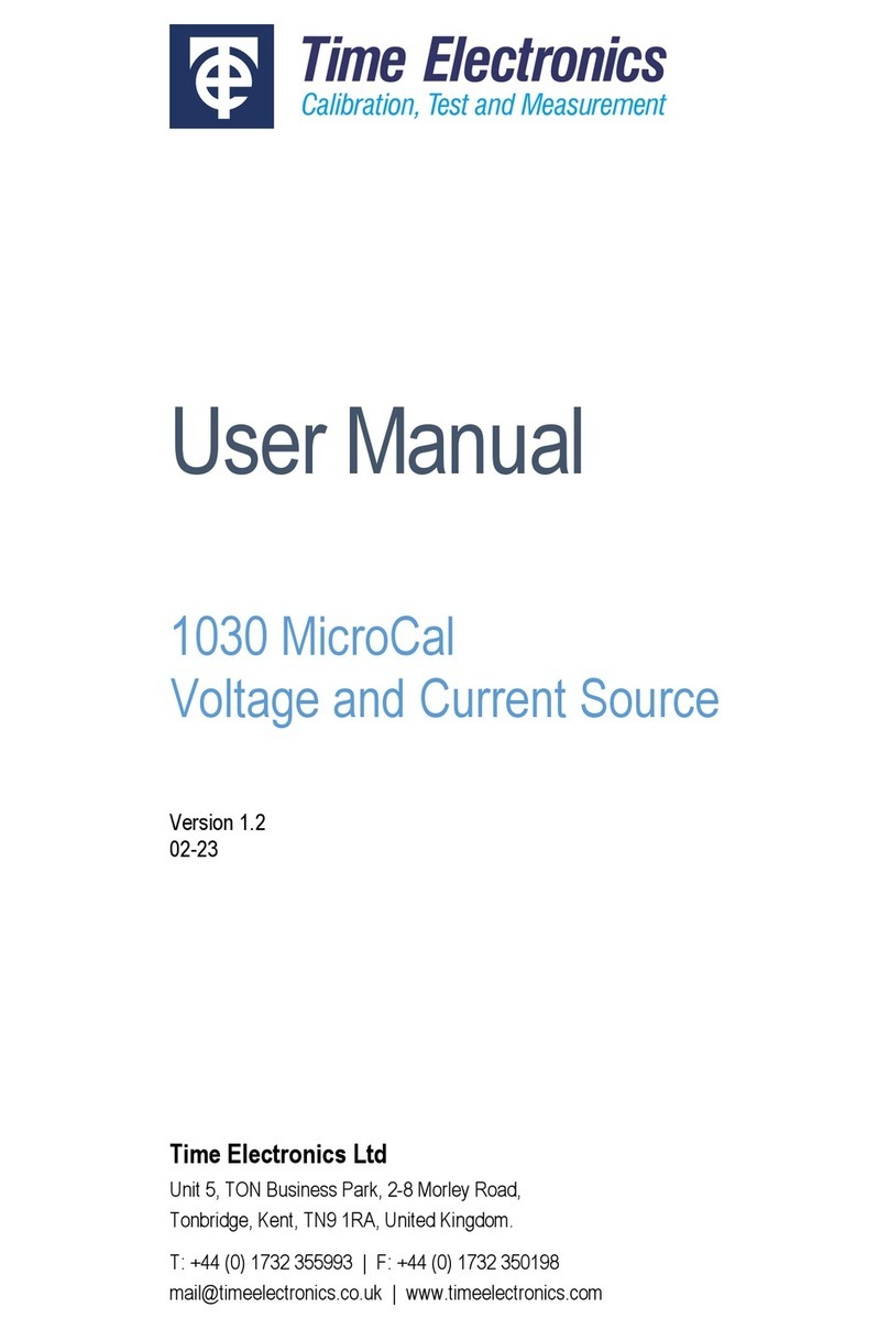 Time Electronics 1030 MicroCal user manual Time Electronics 1030 MicroCal user manual