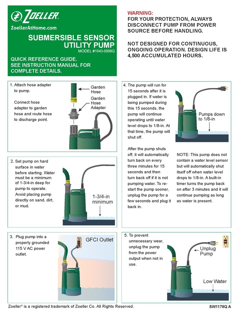 Zoeller 1043-0006Q Quick reference guide