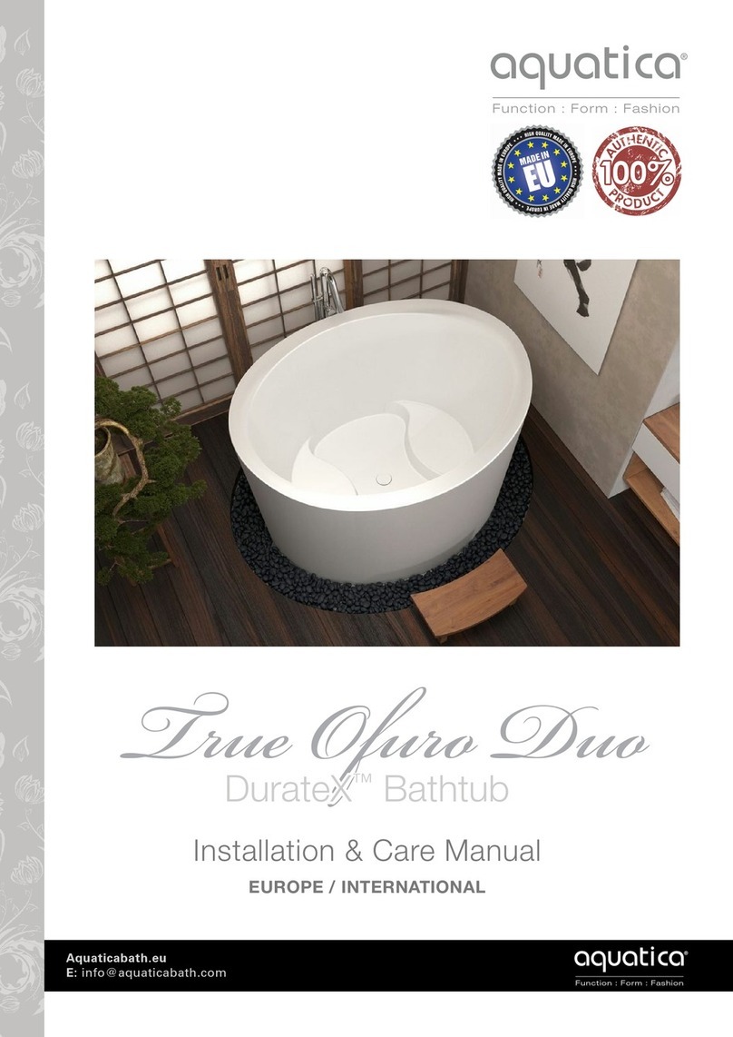 Aquatica Digital True Ofuro Duo Installation & Care Manual Aquatica Digital True Ofuro Duo Installation & Care Manual