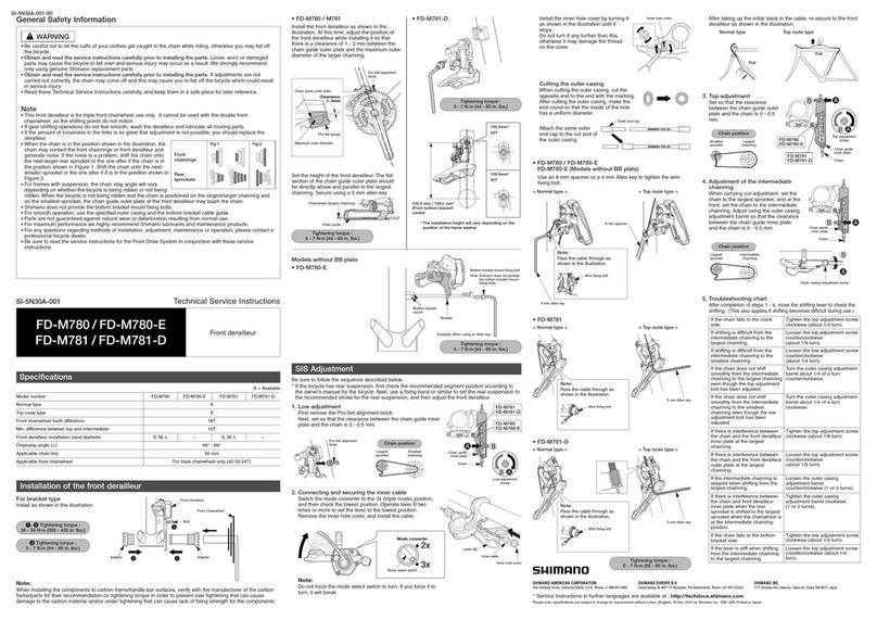 Shimano FD-M780 manual