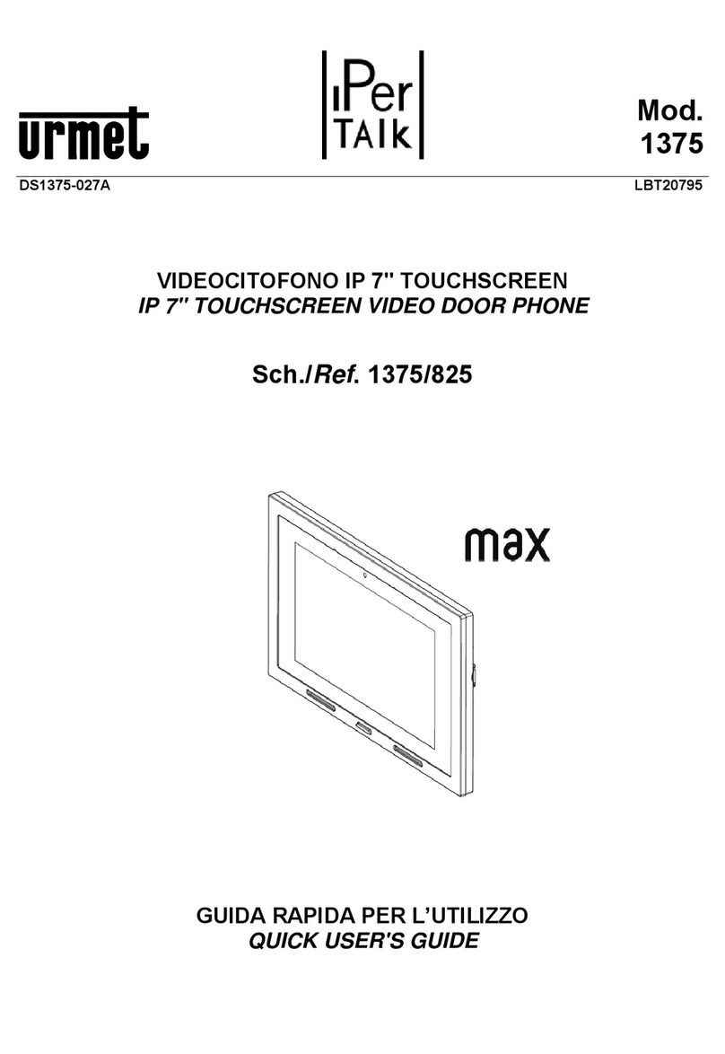 urmet domus iPerTAlk 1375 Quick user guide