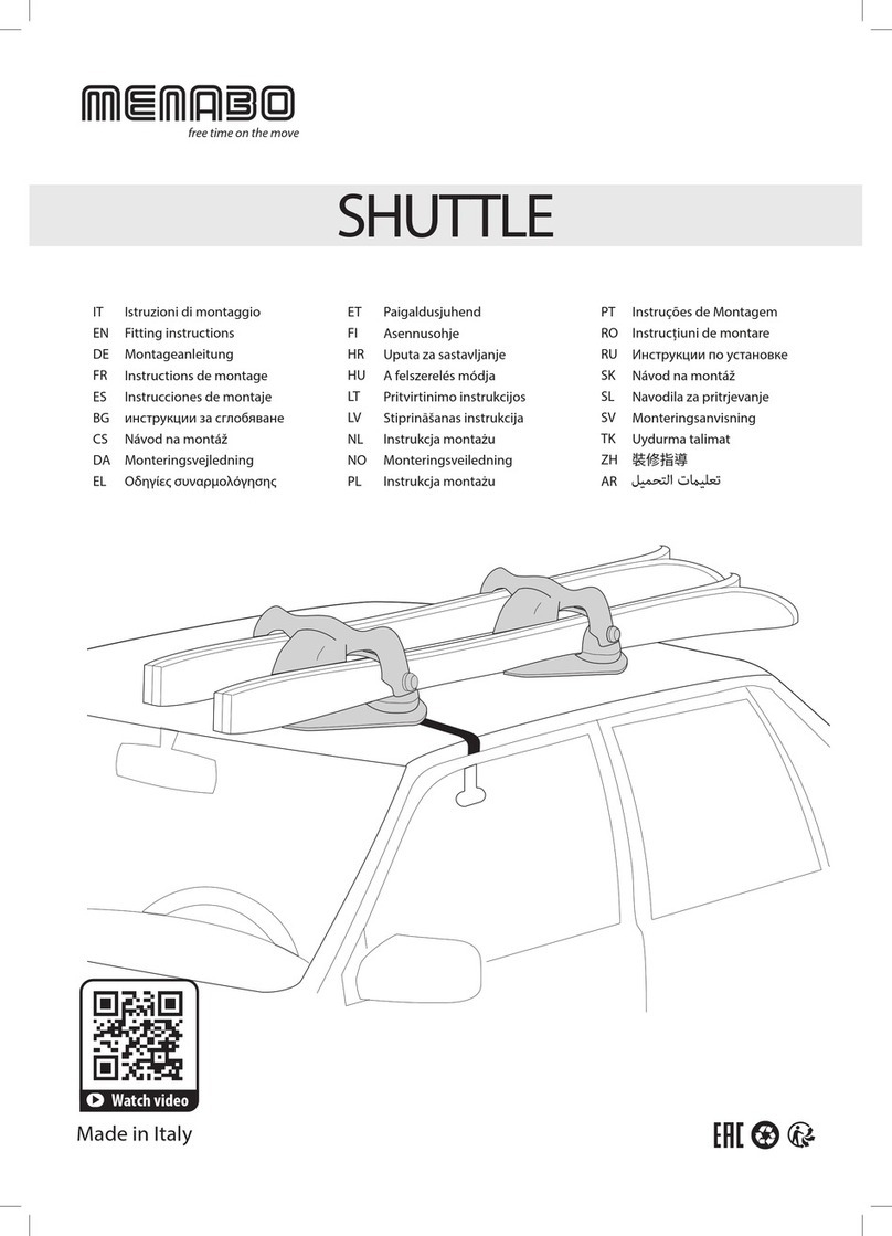 Menabo SHUTTLE Fitting instructions