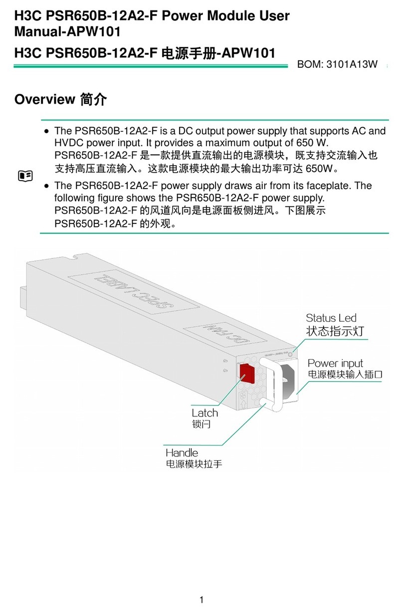 H3C PSR650B-12A2-F user manual