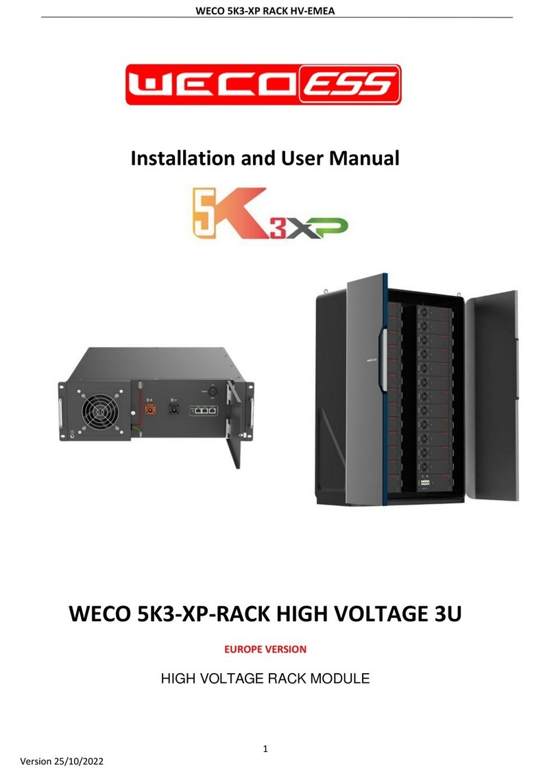 Weco 5K3-XP-RACK Installation and user manual