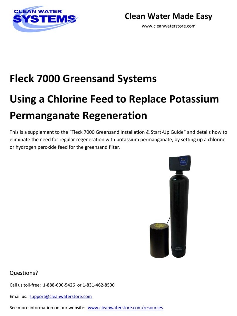 Clean Water Systems Fleck 7000 Greensand manual