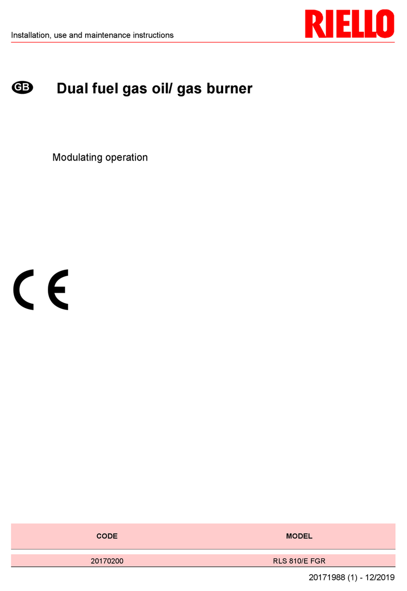 Riello RLS 810/E FGR Quick start guide