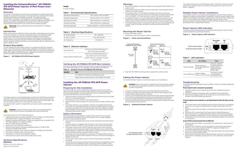 Extreme Networks ExtremeWireless AP-PSBIAS1P3-AFR Installing