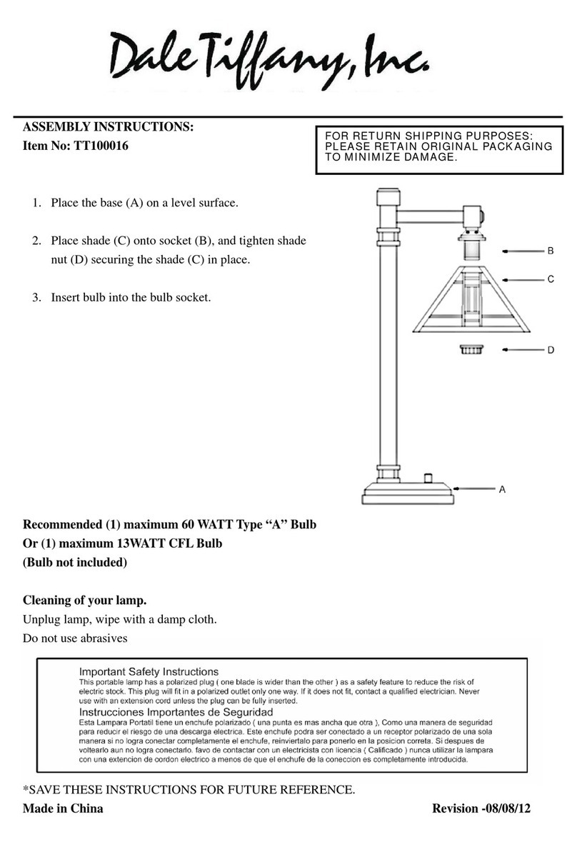 Dale Tiffany TT100016 Assembly instructions