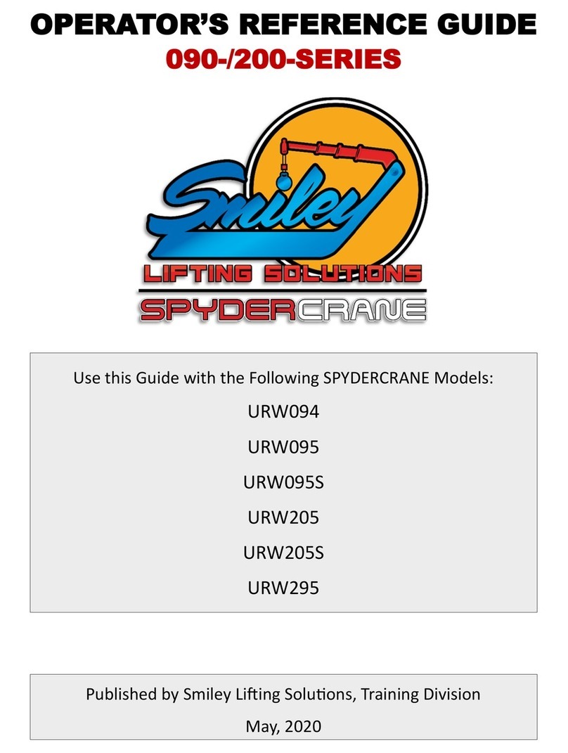 Smiley Lifting Solutions SPYDERCRANE URW094 Operator's reference guide