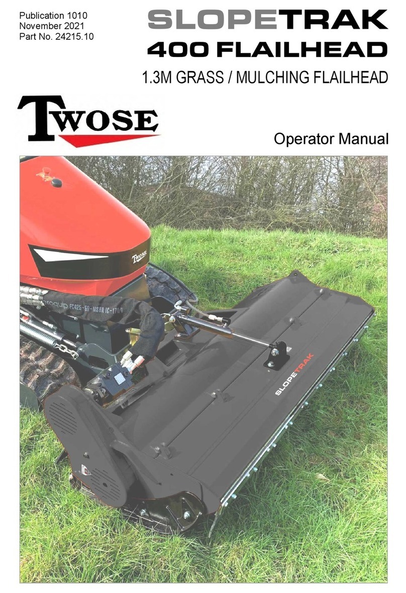 Twose SLOPETRAK 400 FLAILHEAD Operator's manual