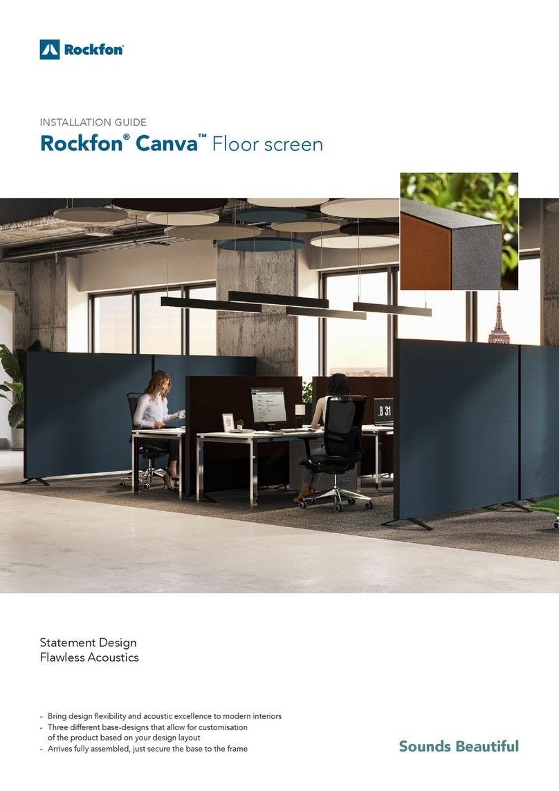 Rockfon Canva Floor screen installation guide