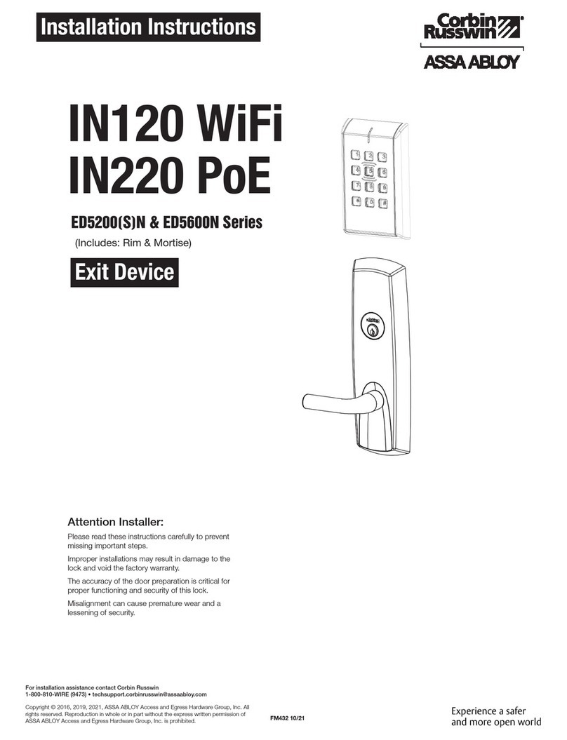 Assa Abloy Corbin Russwin ED5200N Series User manual