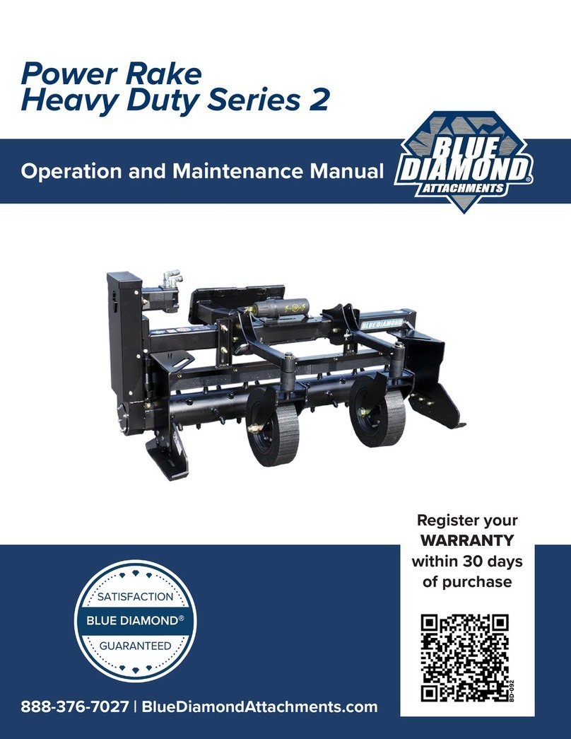 Blue Diamond Power Rake Heavy Duty 2 Series Operation and maintenance manual