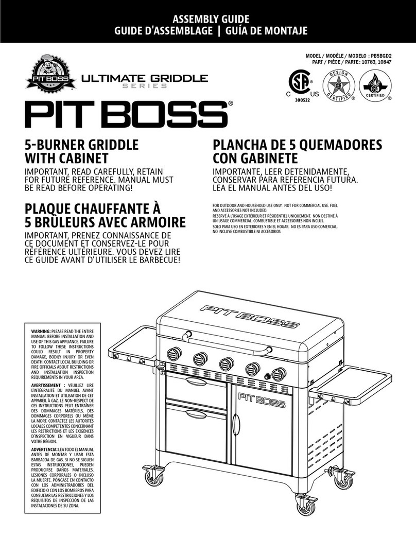 Pit Boss Ultimate Griddle PB5BGD2 Assembly guide