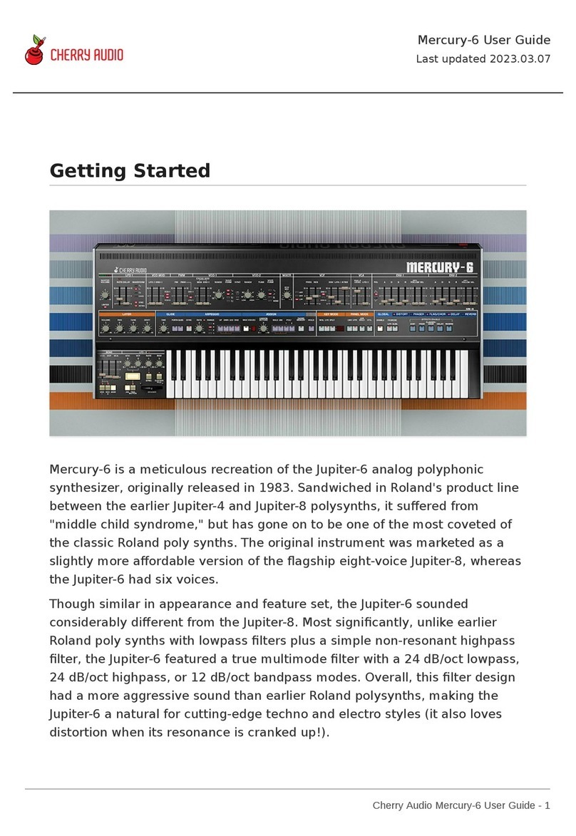 CHERRY AUDIO Mercury-6 user guide