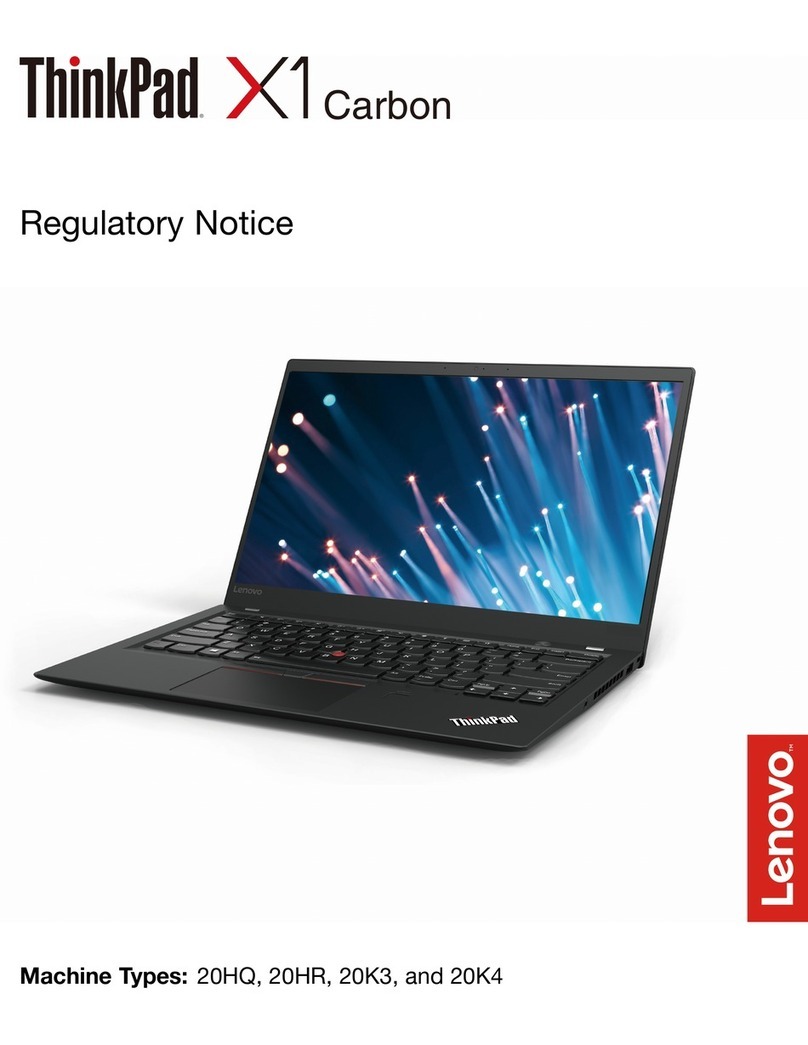 Lenovo ThinkPad X1 Carbon Operation and maintenance manual